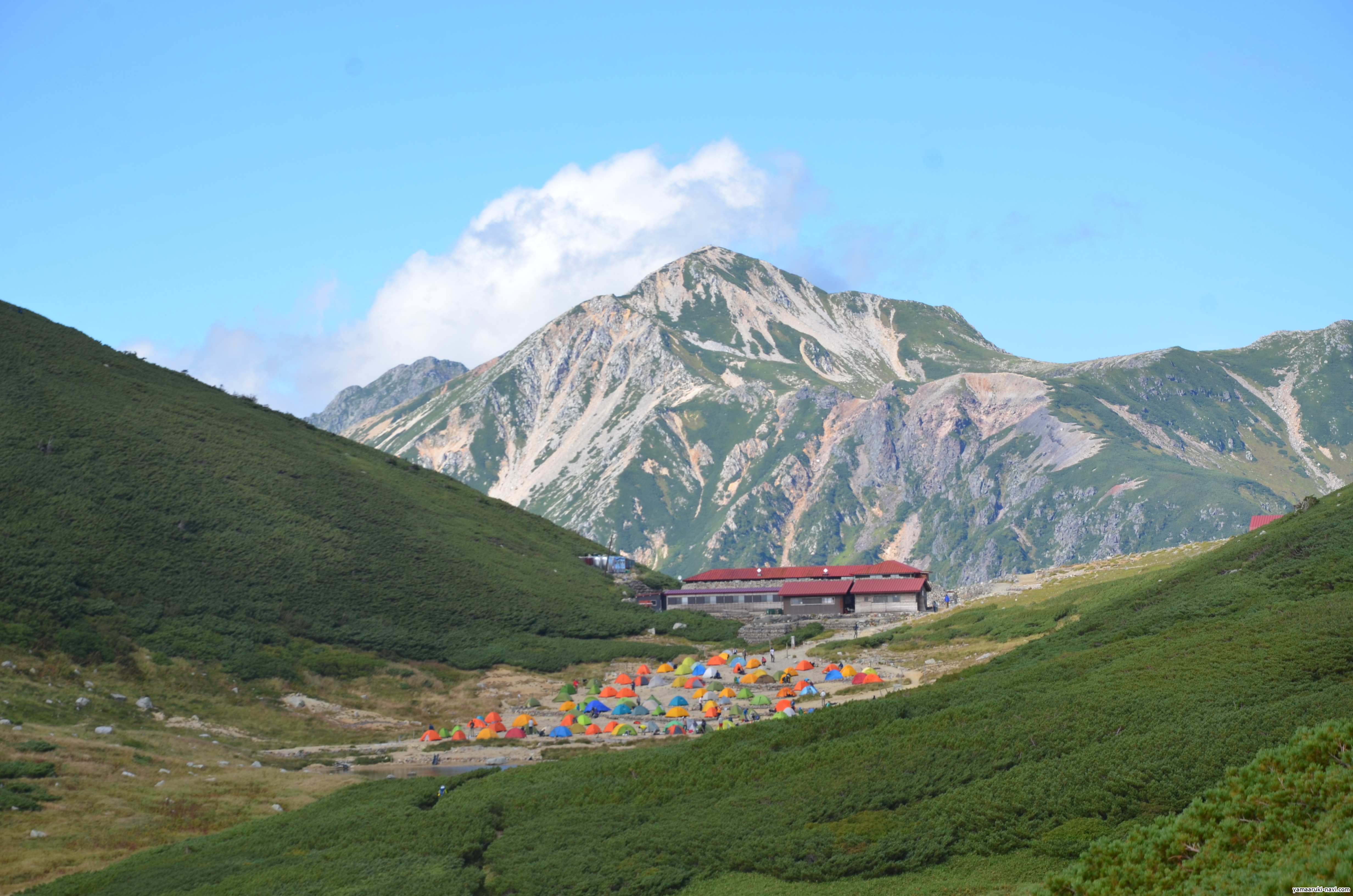 鷲羽岳と双六小屋