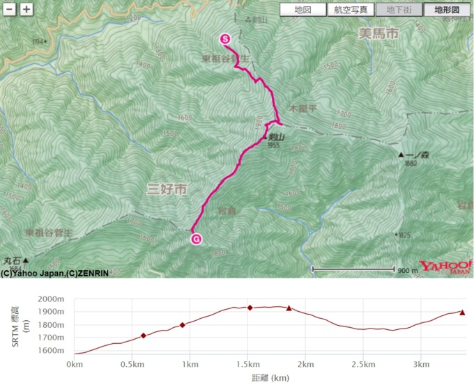 剣山　地図